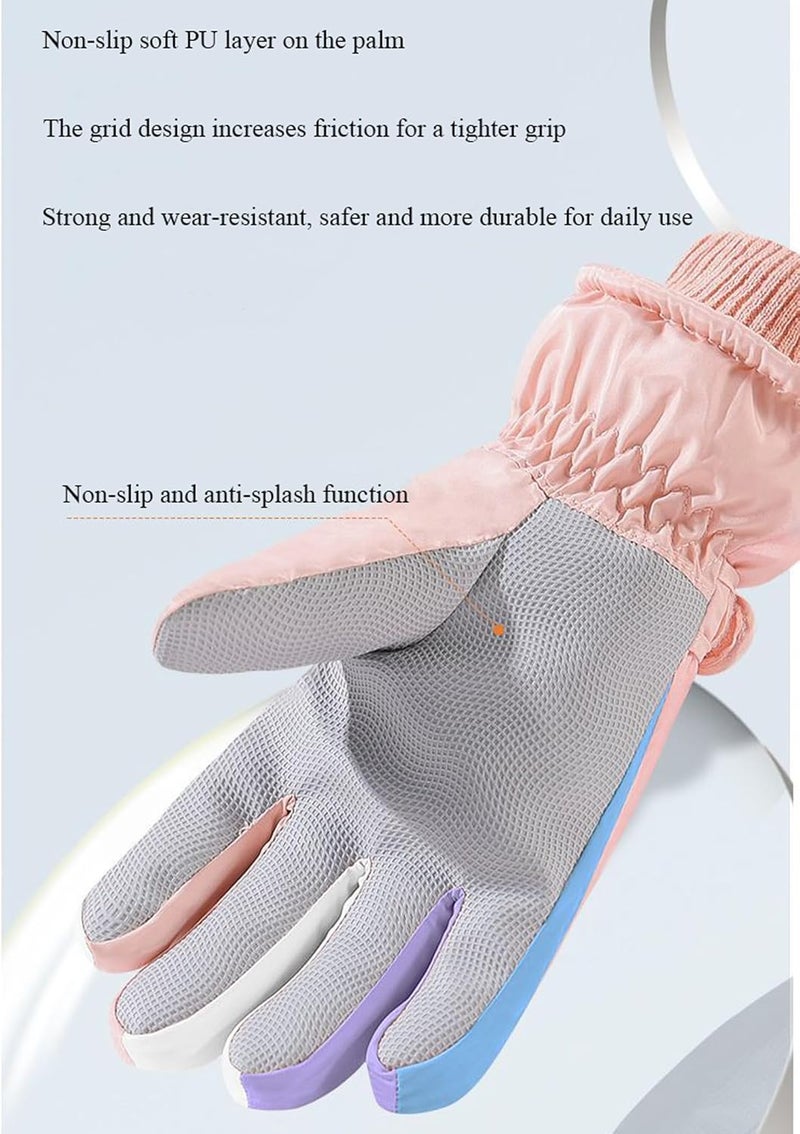KEYDUACU Winter Ski Snow Gloves for Men, Women, Waterproof Touchscreen Windproof Cold Weather Hand Warming Winter Work Snowboard Gloves for Skiing Running and Cycling - Image 3